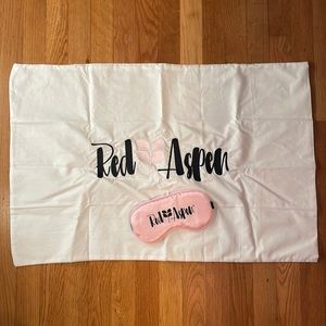 Red Aspen New Pillowcase and Pink Sleepmask